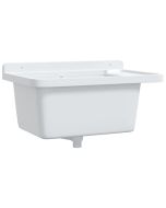 vidaXL fregadero utilitario de pared resina blanco 60x40x28 cm