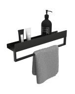 Rea estante de baño sf01 45cm black matt, 45x9x11 cm