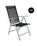 2 sillas de jardín plegables de aluminio