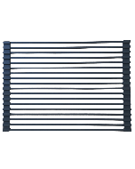 Escurridor de platos plegable 43 x 31cm de acero inoxidable silicona negro
