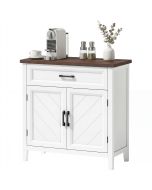 Aparador en mdf blanco 76x35x80 cm