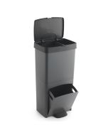 Cubo de basura vertical 70l, 2 compartimentos, para residuos, 76 cm