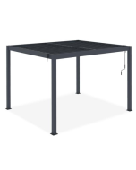 Pérgola bioclimática autoportante de aluminio gris piana 3x2,5m