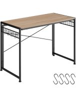 Escritorio estilo industrial plegable 102x51x77cm madera clara