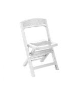 Silla plegable resina asso blanca