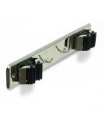 Sujeta-escobas 2 rodillos inox