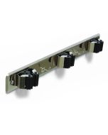 Sujeta-escobas 3 rodillos inox