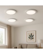 Pack 4 plafones LED redondo blanco 22cm 18W luz neutra
