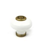 Pomo oro viejo y porcelana blanca 824