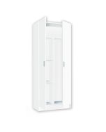 Armario multiusos 2 puertas blanco 180x73x37 cm