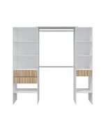Armario vestidor con 3 cajones 187x190x40cm Ethna