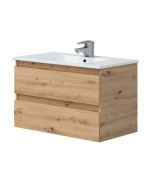 Mueble de baño suspendido Thea color roble 80x45cm