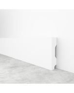 Rodapié poliestireno blanco resistente al agua con pasacables 225x5cm
