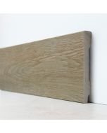 Rodapié poliestireno roble resistente al agua con pasacables 225x8cm Harmonia