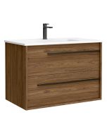 Mueble de baño suspendido Tyra color nogal 80cm
