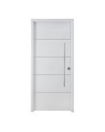 Puerta de entrada metálica Insert blanca izquierda 210x91cm