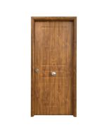 Puerta entrada metálica castaña 210x91cm Stam derecha