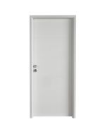 Puerta de entrada metálica Line 4r blanca izquierda 210x91cm