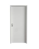 Puerta de entrada metálica Line 4r blanca izquierda 210x91cm