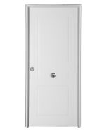 Puerta entrada metálica blanca 210x91cm Stam derecha