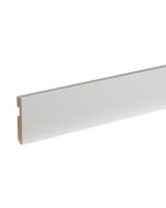Pack 3 rodapies madera blanco con pasacables 223x9x1,5cm