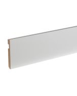 Pack 5 rodapies madera blanco con pasacables 223x12x1,5cm