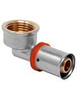 Codo hembra 90º mult. press ø20x3/4" tipo u-rojo