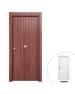 Puerta de entrada blindada sapelly e interior liso blanco derecha 206x86cm