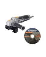 Set amoladora 750W Titan y pack 5 discos Erbauer