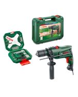 Taladro percutor 600W Bosch + maletín mixto 34 piezas
