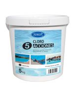 Cloro para piscina 5 acciones tabletas 200g 5kg Tamar