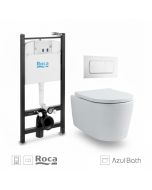 Pack roca active cisterna y pulsador bl br con wc lia tornado azulbath