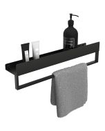 Rea estante de baño sf01 60cm black matt, 60x9x11 cm