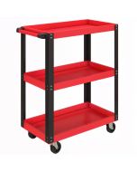 Carro de taller 70.5x35x82.5 cm metal, pp color rojo Homcom