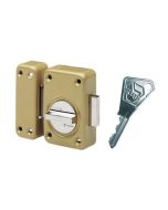 Cerradura mecánica vachette 7640 - con botón - barnizada - cilindro l.60 -