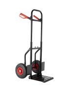 Tectake carretilla de mano de acero, hasta 100 kg, 54 x 48 x 112,5 cm negro