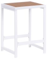 Silla de bar de jardín avetrana metal marrón/blanco