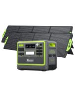 Fossibot - generador solar portátil + panel solar - lifepo4 2048wh - 2400w