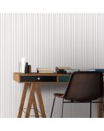 Revestimiento de pared palilleria MDF decorativo blanco 267x11,8cm