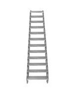Escalera galvanizada ajustable de 12 escalones 600mm de ancho