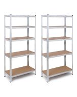 Pack 2 Estanterías Metálicas Almacenaje 180x90x40 Galvanizadas 5 Baldas THW