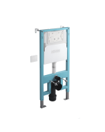 Mecanismo universal pureflux para inodoros suspendidos con pulsador blanco