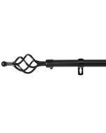 Barra de forja universal extensible y decorativa(negro, 70-120cm trenza)