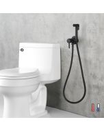 Kibath grifo wc higiene íntima 2 aguas negro mate fabricado en latón
