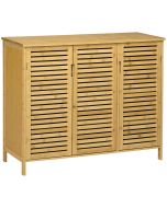 Mueble zapatero 100x35x80 cm bambú color marrón Homcom