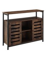Aparador estilo industrial 3 estantes 100x37x82 cm madera oscura