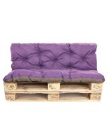 Cojines para palets de 120x50x40cm, cojines para sofá de jardín morado