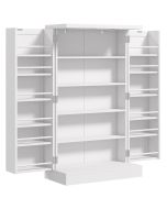 Armario despensa cocina 60x30x104 cm mdf color blanco Homcom