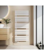 Emke toallero agua caliente 132x60cm, diseño plano, blanco brillo, 798w