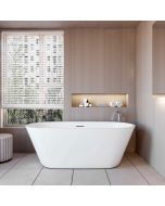 Aica bañera acrílica exenta ovalada,1700x800x580mm,blanco